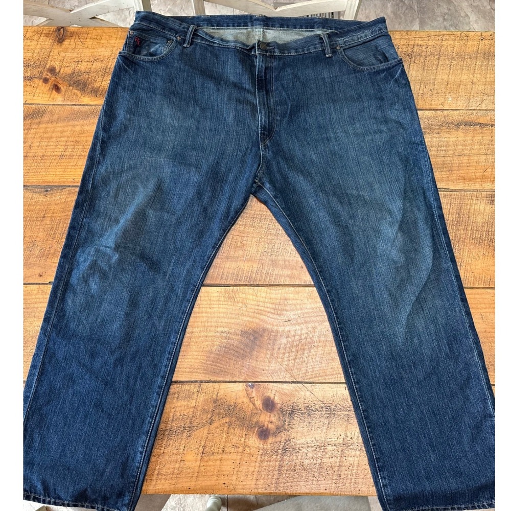 Polo Ralph Lauren Mens Blue Straight Leg Denim Jeans Cotton Size 46Bx30